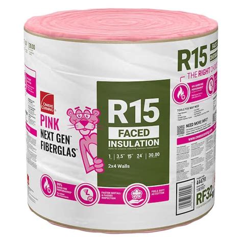 R-15 insulation - R-15 Kraft Faced Fiberglass Insulation Roll 15 in. x 18 ft. (27-Rolls) Add to Cart. Compare. Installation Services. Attic Insulation Installation. Attic insulation improves home energy efficiency and comfort. Get started with a free consultation for stress-free and mess-free professional installation.